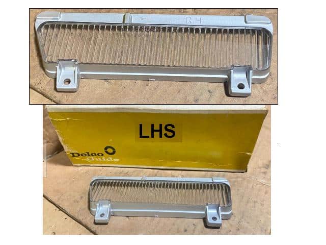 Pontiac 67 Catalina & 68-9 LeMans front park lamp LENSE - GM LHS