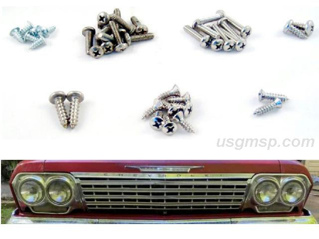 Screw Kit: 62 Chev Impala Bel Air - Exterior