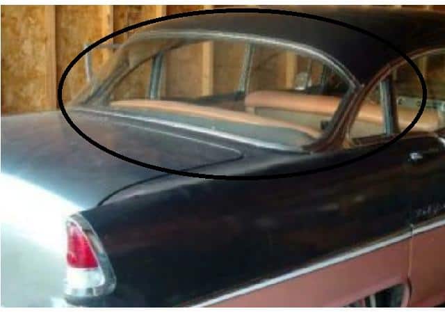 Window Seal: 55 Chev Bel Air REAR - All 2 & 4 door Sedans