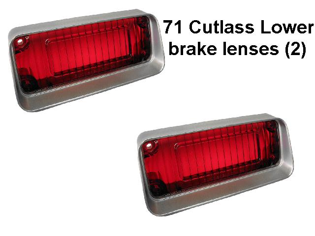 Tail lamp lenses: Olds Cutlass 71  LOWER PR