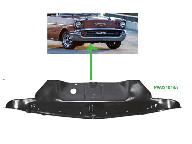 57 Chev Bel Air Front Undercar Splash Pan