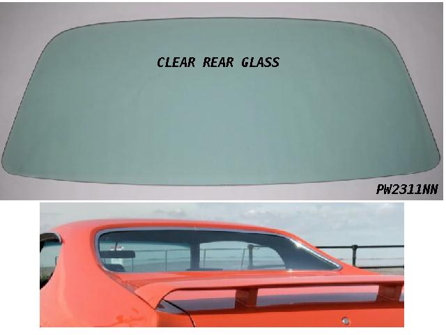 Window Glass REAR: 68-72 GTO LeMans Tempest Coupe