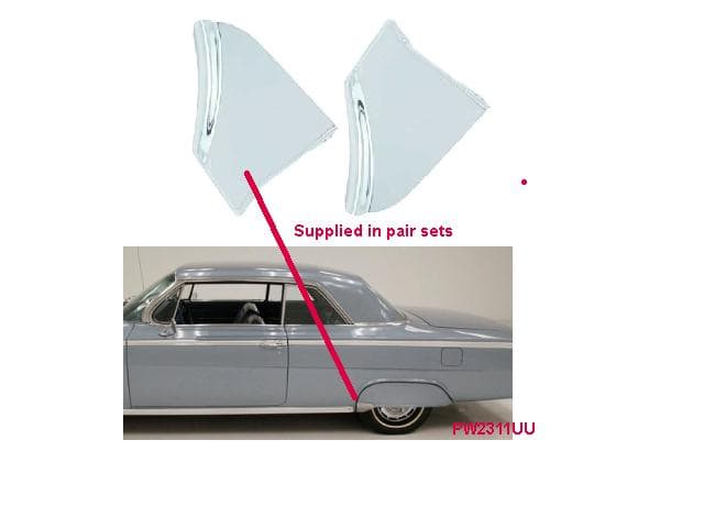 Fender Skirt PLATE Set: 62 Chev Impala & Bel Air