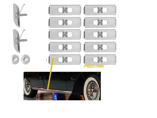 Mold CLIP KIT: 57 Chev Rocker panel