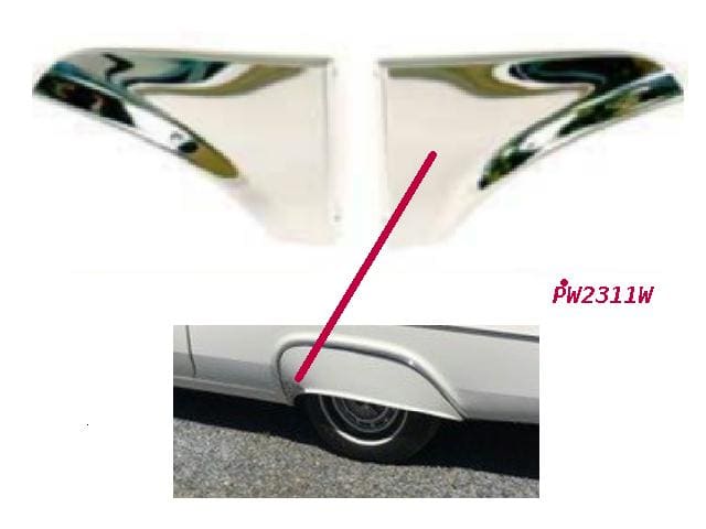 Fender Skirt PLATE Set: 65-66 Chev Impala & Bel Air