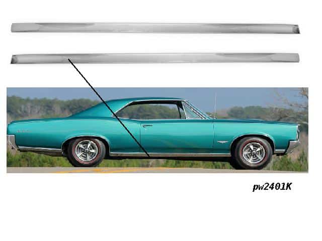 Rocker Panel Moldings: 1966 Pontiac GTO - LeMans (PR)
