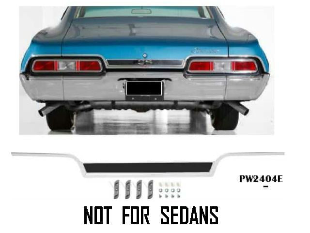 67 Impala Trunk lid molding w/o Emblem COUPE