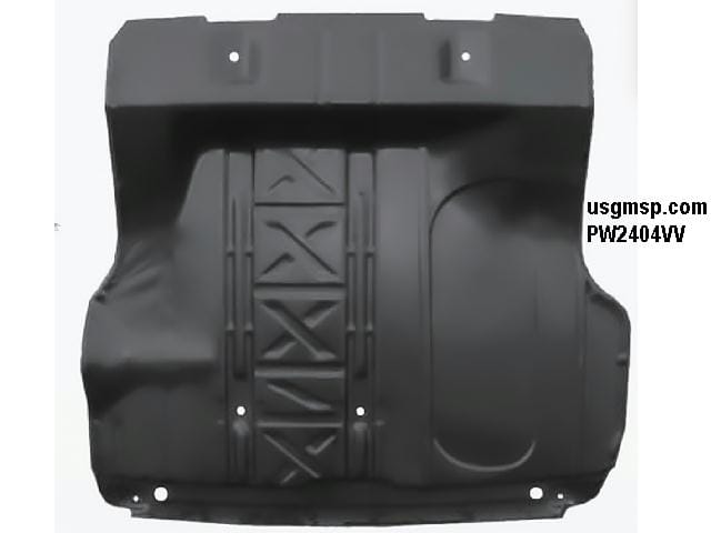 Trunk Floor: 55-57 Chevrolet Pan Without Braces