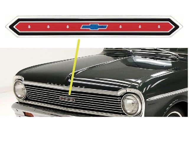 Emblem Nova Chevy II Grille:  Insert - 1965