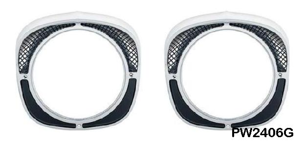 Headlamp Surrounds: 57 Chev passenger cars (Pair set)