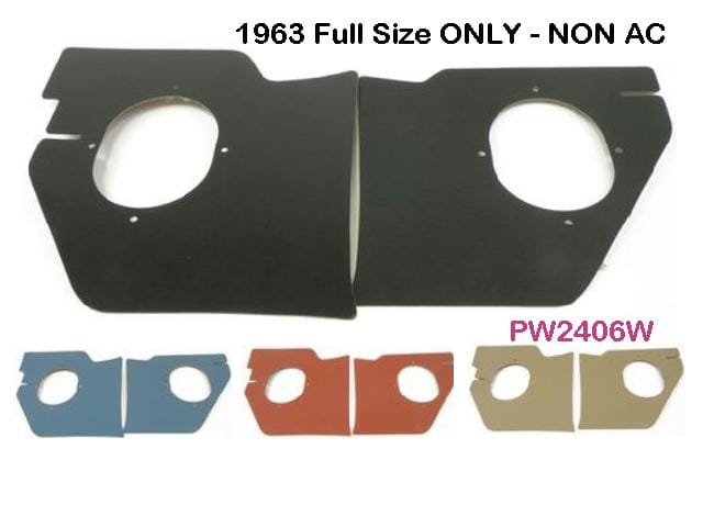 Kick Panel: 1963 Full size NON AC - choose colour - SET both sides ...