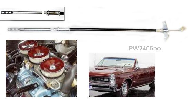 Accellerator Cable: 66-67 GTO Tripower or 4bbl