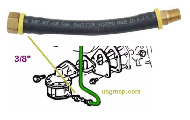 55-57 Chev Fuel pump to Fuel LINE Hose 3/8"