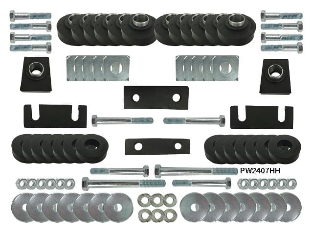 Body Mount Kit: 55-57 Chev Sedan w/ Hardware