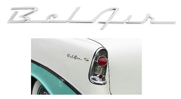 Emblem: 1955-56 Chevrolet "Bel Air" Qtr Chrome (ea)