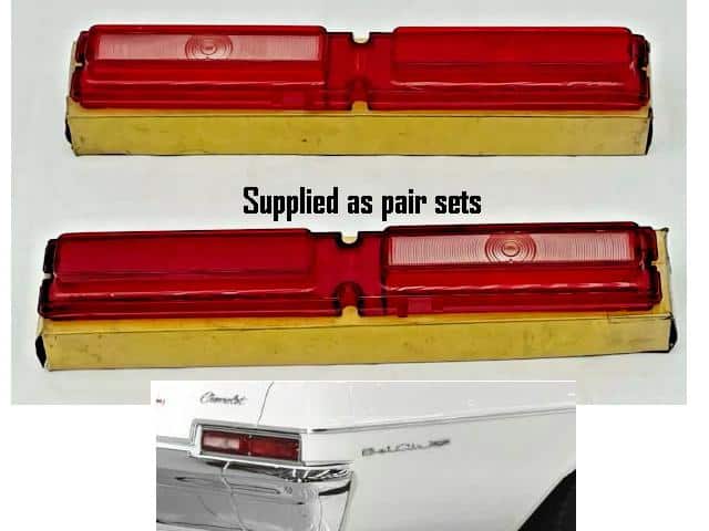 66 Bel Air Tail Light LENS SET NOS PR