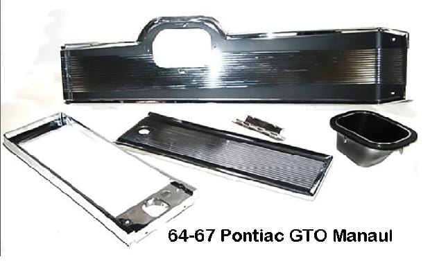 Console Plate Kit: Pontiac GTO 64-67 Manual - 5 pce kit