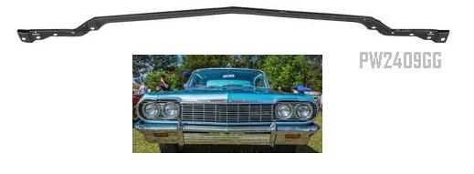 64 Impala Bel Air Radiator Support upper  & Grill Bar