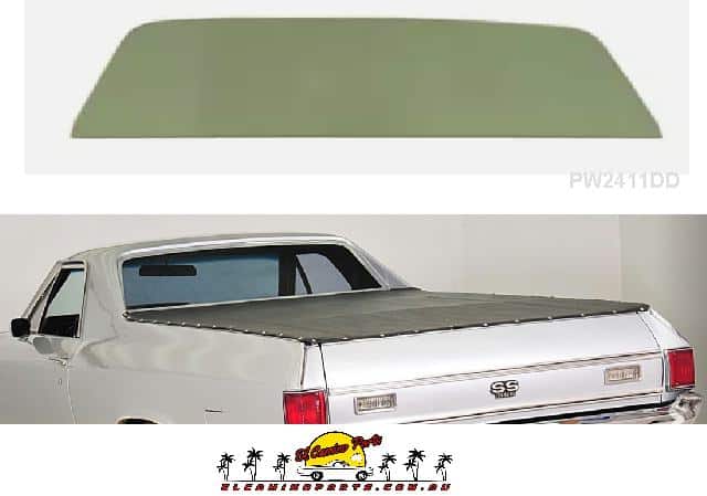 Glass Rear El Camino 68-72: new Slight green TINTED
