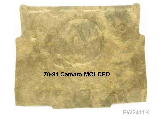 Hood Insulation Pad: Camaro 1970-81 - MOLDED