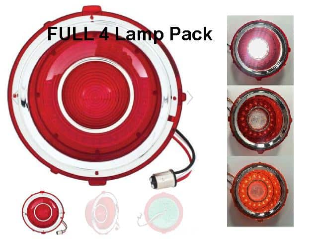 70-73 Camaro BRAKE Lens SET - LED (4)