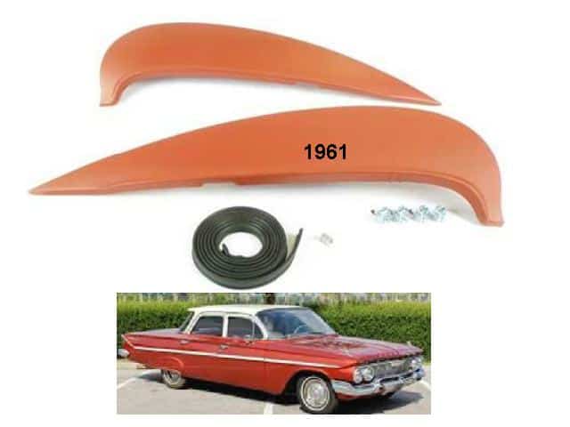 Fender skirt Kit: 1961 Chev Bel Air Impala all exc Wagon