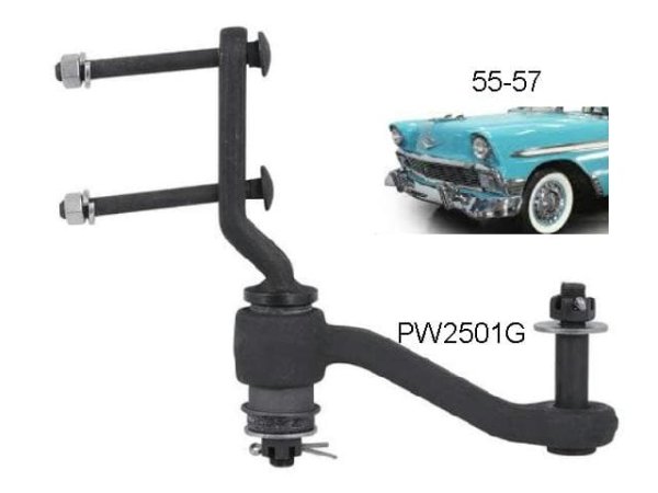 Idler Arm: 55-57 Chev (Manual steer) Assembly - with bush