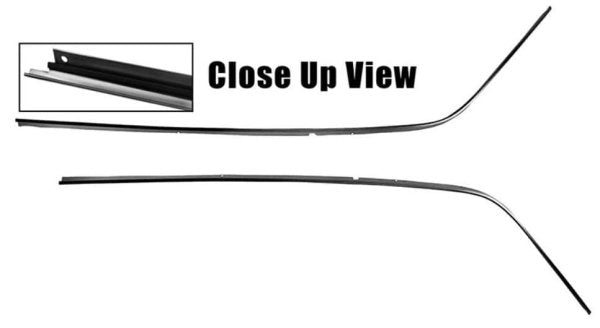 ROOF RAIL CHANNEL SET (steele) - 62-64 Chev full size 2 Door
