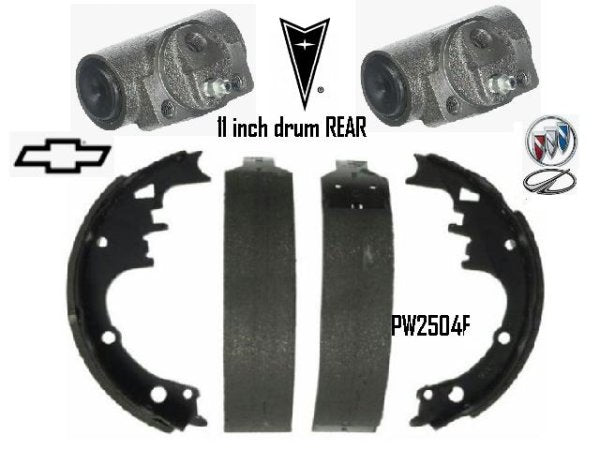 Brake Shoe KIT: REAR - 67-95 various GM w/ 11" Drum's. READ****