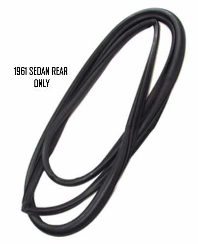 61 Chev / Pontiac FULL SIZE 4 Dr post sedan REAR WINDOW SEAL