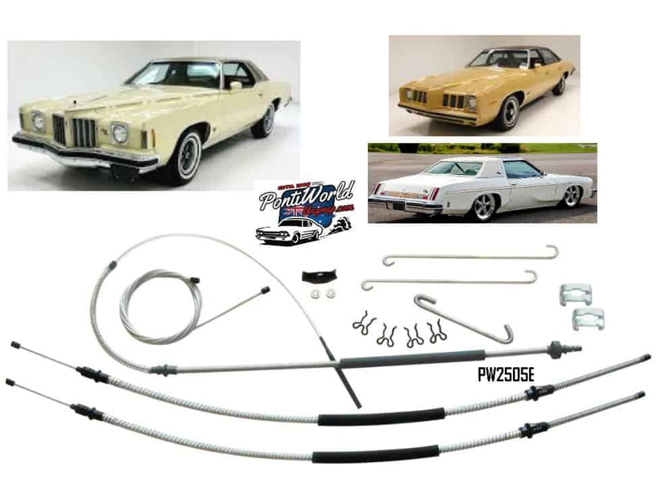 Cable Handbrake Kit: 73-77 GM A body GP, Cutlass +