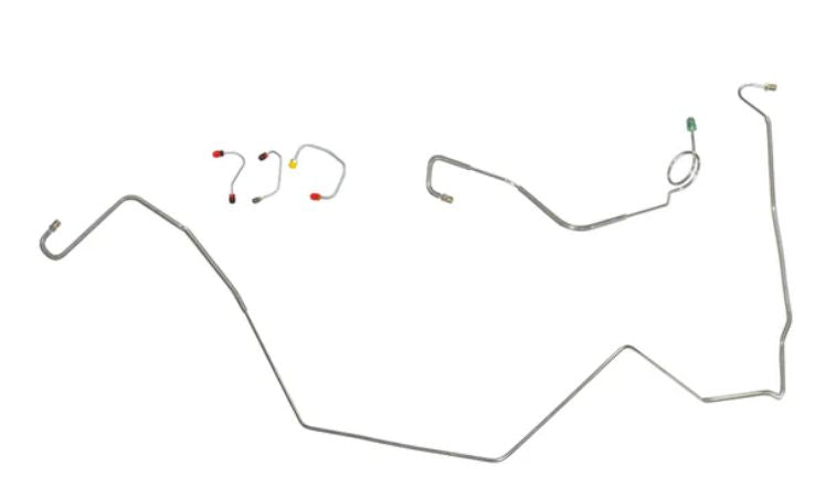 Brake Line Kit: FRONT 1968 Camaro & Firebird w/ Factory 4 piston Calipers & booster