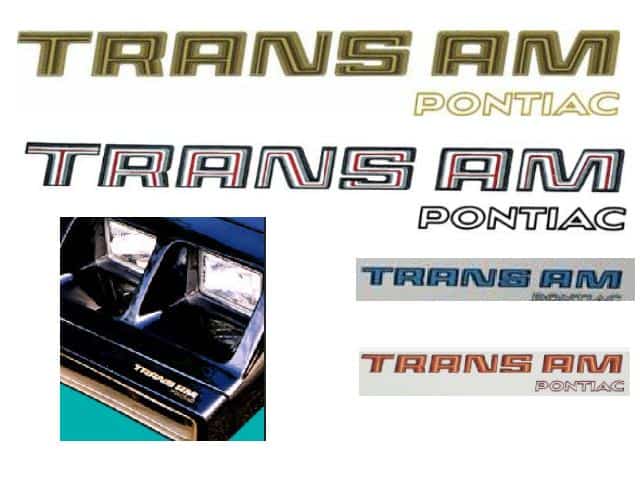 Decal Trans Am 78-81 Front LHS - choose colour