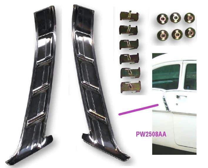 Molding Side Divider Set: 1956 Chev Sedan & 2 door post - full kit.