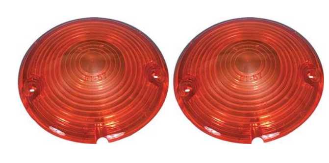 57 Chev PARK LAMP LENS - AMBER  - PAIR