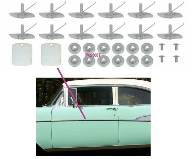 Mold CLIP KIT: 57 Chev Door Center