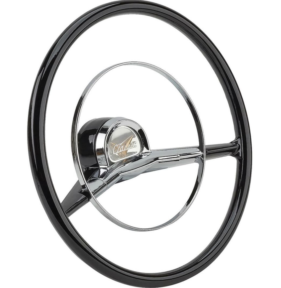 Steering Wheel: 1957 Chev Bel Air - 15" full kit