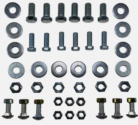 Bumper Bolt KIT: 1957 Chev Passenger car REAR -  Full Kit