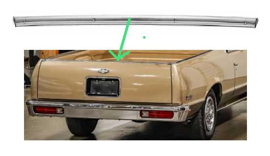 El Camino 78-87 Caballero Tail Gate Upper Molding