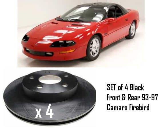 Disc Rotor KIT 93-97 Black - Set of 4
