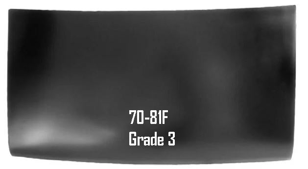 Trunk Lid: 70-81 Firebird TA & Camaro w/o Spoiler Holes - Grade 3
