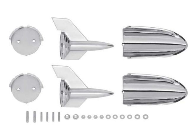 1957 Chev Bel Air Hood Rocket Set  with Hardware - OER