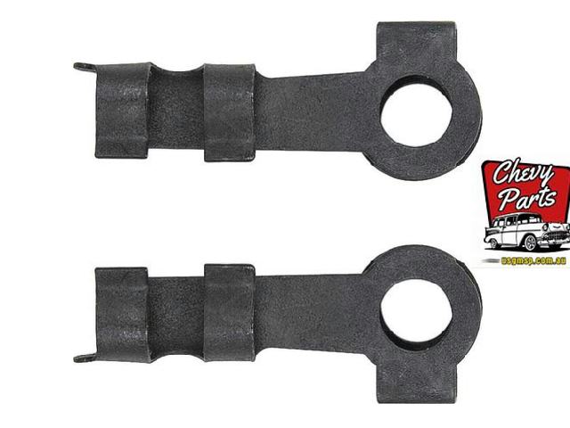 1955-57 Chev door LOCK ROD to HANDLE CLIPS - Pair Set