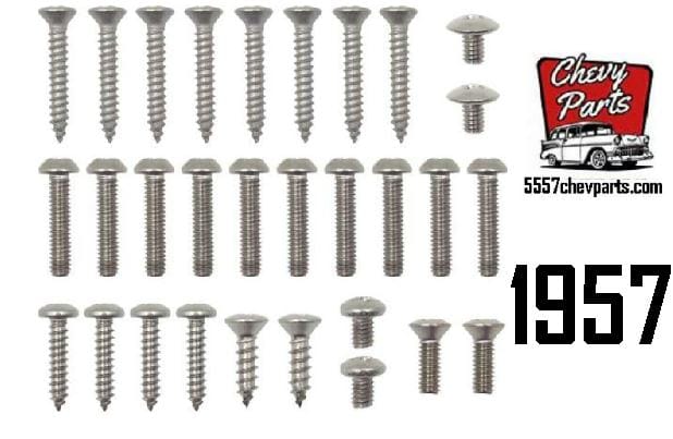 1957 Chev Screw Kit Exterior kit 30 Piece