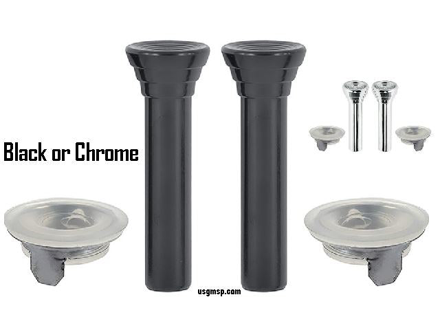 Lock Knob Kit w/Ferals: 65-66 Chev Pontiac Full Size, El Camino - Sets - Choose Colour