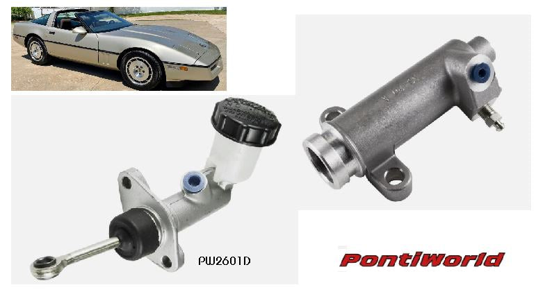 Clutch Master  & Slave Cylinder set: 1984-88 Corvette - KIT both new parts