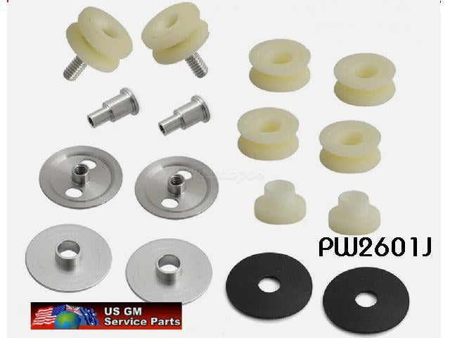 Window Regulator ROLLER SET: 1968-72 REAR SIDE 1/4 GTO, Chevelle, Olds GM - (6)