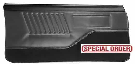 Door Trim: Camaro 86 Black Assembled  PAIR SET - Choice  Black or Red sets