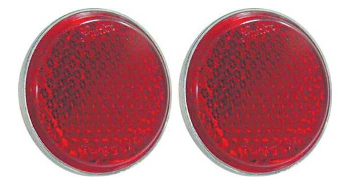 1956 Chev Bel air 210 / 150/ Nomad.. REAR REFECTORS below tail lamp  - PAIR