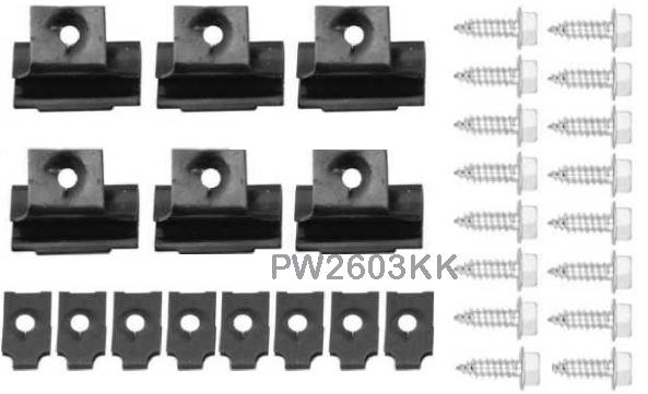 1957 Chev Grill Mount Hardware Kit: 57 Chev Bel air / passenger cars